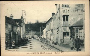 Epaux Bezu Aisne Rue du Pont France c1920 Postcard