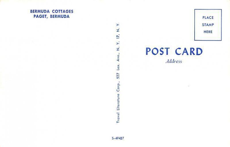 Bermuda Cottages Paget Bermuda Island Unused 