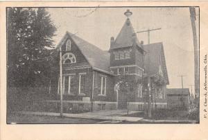 D75/ Jeffersonville Ohio Postcard 1908 M.P. Church Building