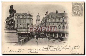 Angers Old Postcard Perspective of Beaurepaire view from the bridge