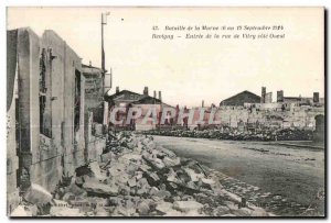 Old Postcard Battle of the Marne 6 to 12 September 1914 Revigny Entree street...