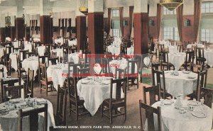 NC, Asheville, North Carolina, Grove Park Inn, Dining Room Interior, Curteich