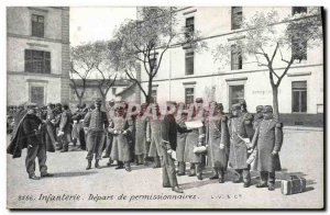 Postcard Old Army Infantry on leave of Departure Advertisement Gill Tailor Bo...