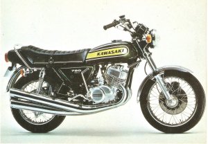 Kawasaki Motorcycle Modern Spanish photo postcard
