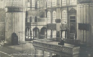 Turkey Istanbul Ahmed Mosque interior photo postcard 