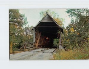 Postcard Mellons Mill Covered Bridge Near Oxford Alabama USA
