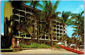 Surf Rider Hotel On The Beach At Waikiki Honolulu Hawaii HI Palm Trees Postcard