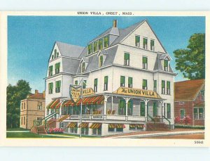 Unused Linen UNION VILLA MOTEL Onset Massachusetts MA Q6922
