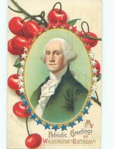 Divided-Back GEORGE WASHINGTON SCENE Patriotic Postcard AB0198