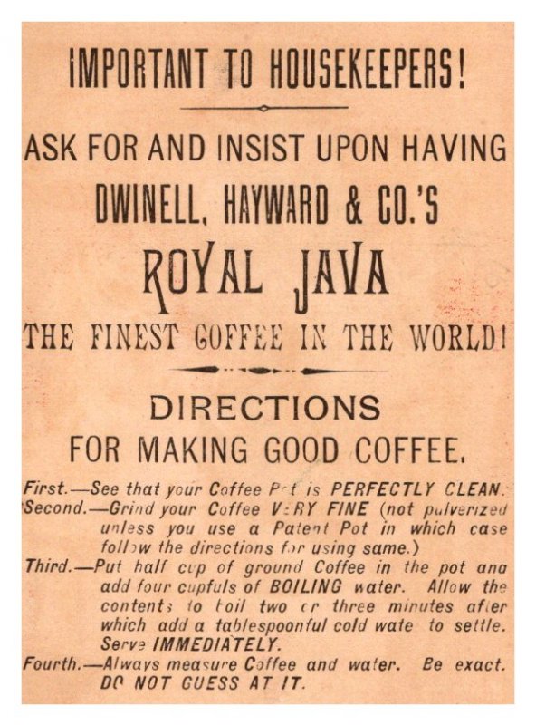 Royal Java Coffee , Dogs and cat ,  3 Trade Cards