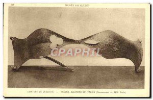 Postcard Old erotic Nude Female chastity belt Musee de Cluny Paris Work Germa...