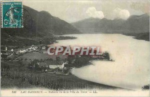 Old Postcard Talloires Annecy lake seen from the Villa of Toron