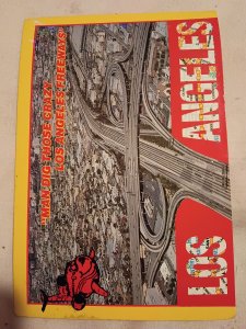 1991 LA Freeway Postcard Mitock Publishers MLA-106 Man Dig Those Crazy Freeways