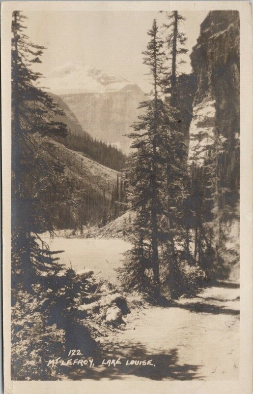 Byron Harmon #122 Mt Lefroy Lake Louise AB Alberta Real Photo Postcard G75 