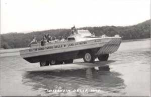 Real Photo Postcard Land and Water Tour Duck Boat Susan Wisconsin Dells