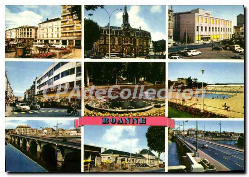 Modern Postcard Roanne Hotels face a la Gare The Bridge on the Loire rue Jean...