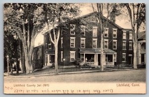 1907  Litchfield  Connecticut  County Jail   Postcard