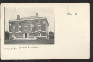 GROTON MASSACHUSETTS  GROTON SCHOOL CYMNASIUM VINTAGE POSTCARD 1905