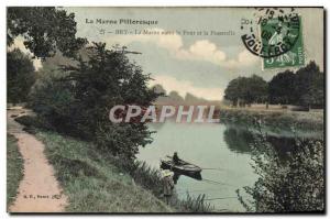 Old Postcard La Marne La Marne Bry Picturesque between the Gateway To And Fis...