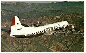 Garuda Indonesian Airways Lockheed L 188C Electra Airplane Postcard