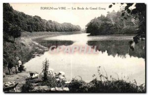 Porigni sur Vire - The Banks of the Great Pond - Old Postcard