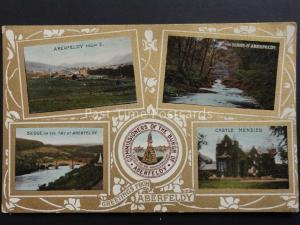 Perthshire: Greetings from COMMISSIONERS OF THE BRIDGE OF ABERFELDY Old Postcard