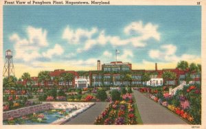 Vintage Postcard 1957 Front View Pangborn Plant Home Offices Hagerstown Maryland