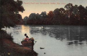 Harrisonville Station New Jersey Porches Pond Scenic View Postcard J57960