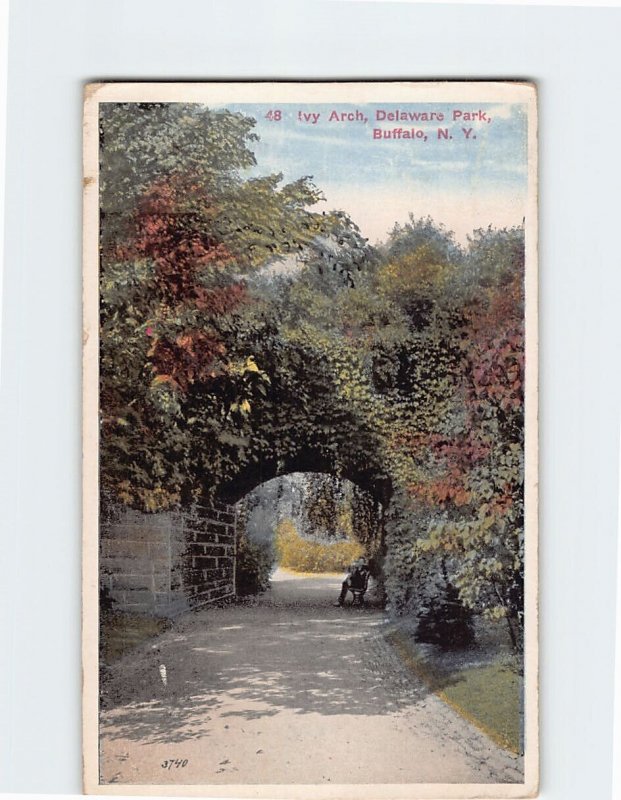 Postcard Ivy Arch Delaware Park Buffalo New York USA