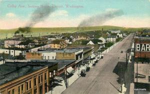 Birdseye View Colby Avenue looking North EVERETT WASHINGTON 1609 POSTCARD