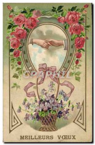 Postcard Old Main Fancy Flowers Horseshoe