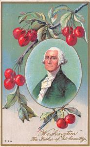 GEORGE WASHINGTON FATHER OF HIS COUNTRY EMBOSSED POSTCARD 1912