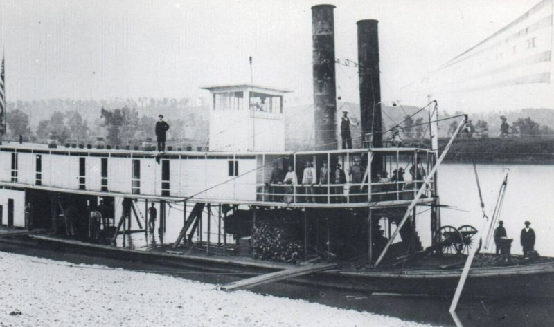 RPPC Photo Steamboat City of Kingston Steamer Civil War Era