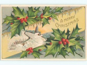 Divided-Back CHRISTMAS SCENE Great Postcard W9252