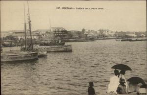 Dakar Senegal West Africa De La Petite Jetee c1900 Postcard