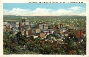 Fairmont West Virginia WV Birdseye View c1920s Postcard