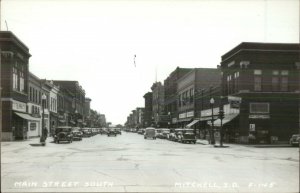 Mitchell SD Main Street South Real Photo Postcard