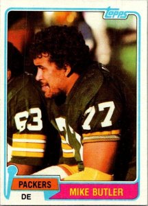 1981 Topps Football Card Mike Butler Green Bay Packers sk10353