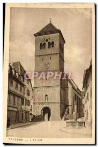 Old Postcard Saverne & # 39Eglise