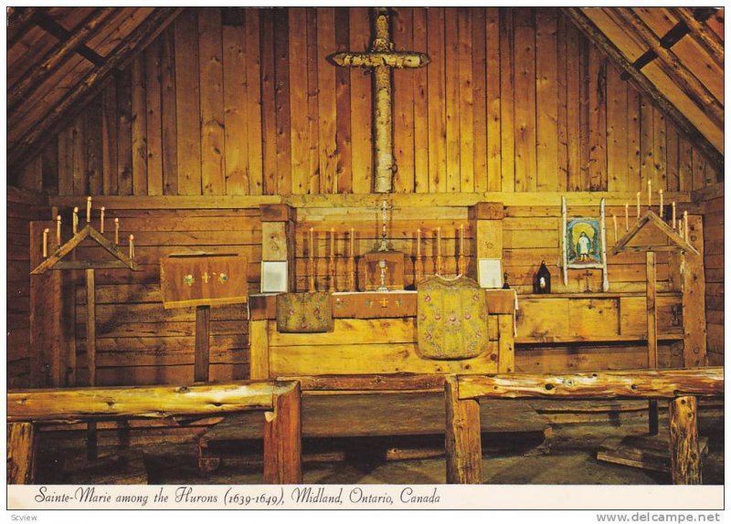 Interior of the Church of St. Joseph, Sainte-Marie, Midland,  Ontario,  Canad...