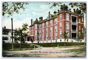 c1905 Central Maine General Hospital Lewiston Maine ME Antique Postcard