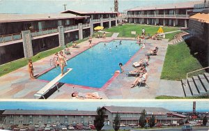 Pueblo Colorado 1960s Postcard Ramada Inn Motel Swimming Pool