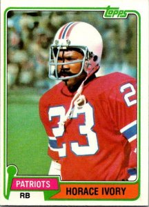 1981 Topps Football Card Horace Ivory New England Patriots sk10381