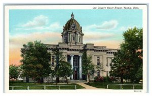 TUPELO, Mississippi MS ~ Lee County COURT HOUSE ca 1940s Linen Postcard