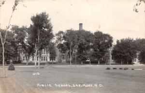 Larimore North Dakota~Public School Building & Grounds~1948 RPPC-Postcard