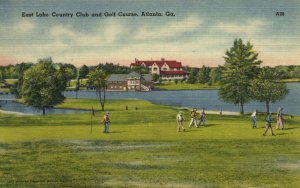 PC GOLF, GA, ATLANTA, EAST LAKE COUNTRY CLUB, Vintage Postcard (b45832)