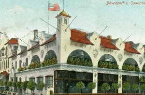 Postcard 1909 View of Davenport Hotel in Spokane, WA.      R4