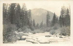 Postcard RPPC 1920s Yosemite California Wawona Hotel Merced River 23-13577