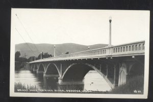 RPPC PROSSER WASHINGTON BRIDGE OVER YAKIMA RIVER WA REAL PHOTO POSTCARD