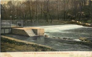 c1907 Postcard; First Dam of the Brandywine, Brandywine Park, Wilmington DE